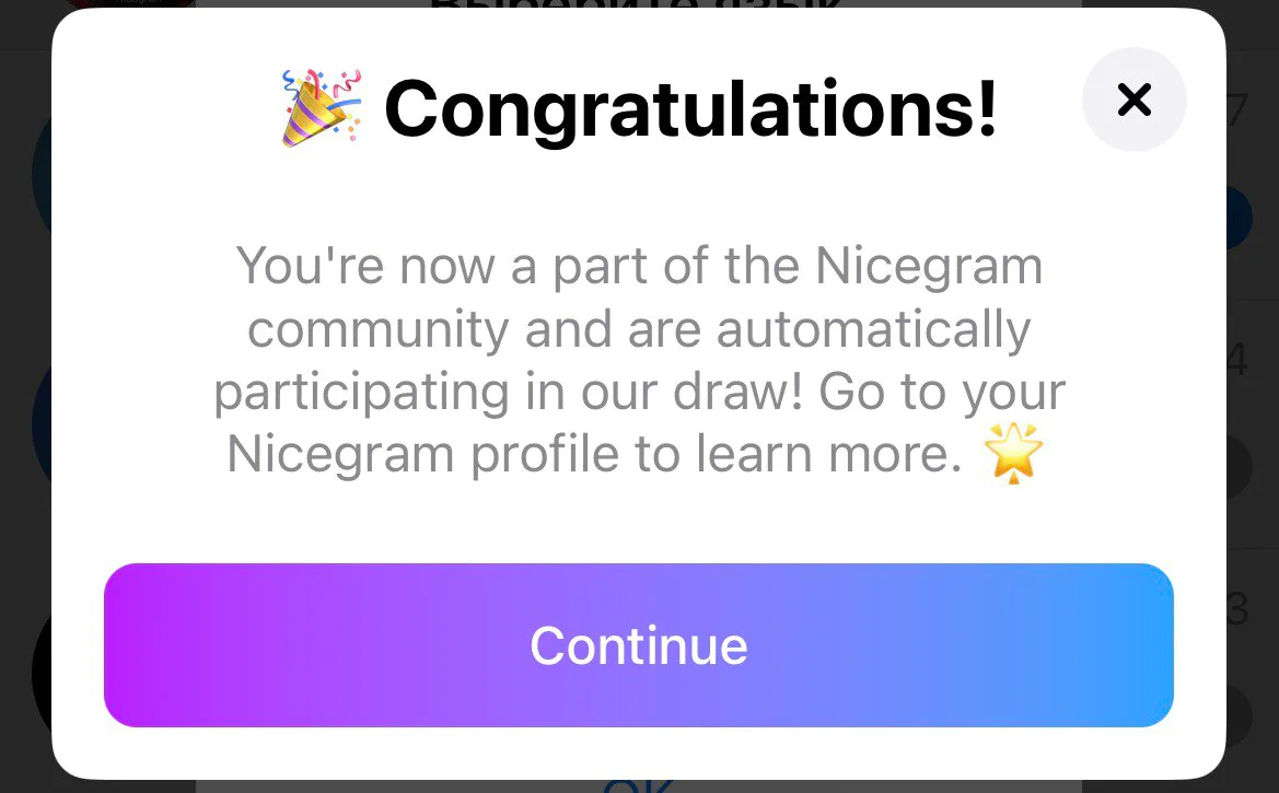 Nicegram Messenger page