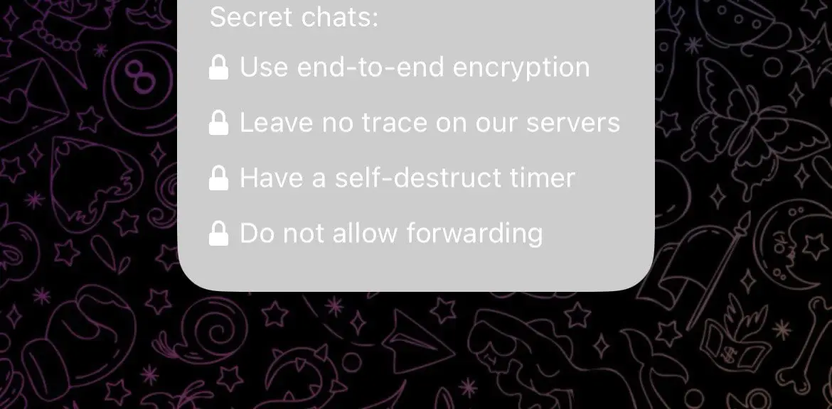 Telegram secret chat rules