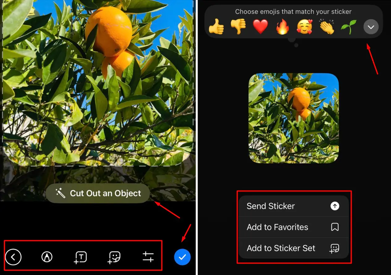 Telegram static stickers creation settings