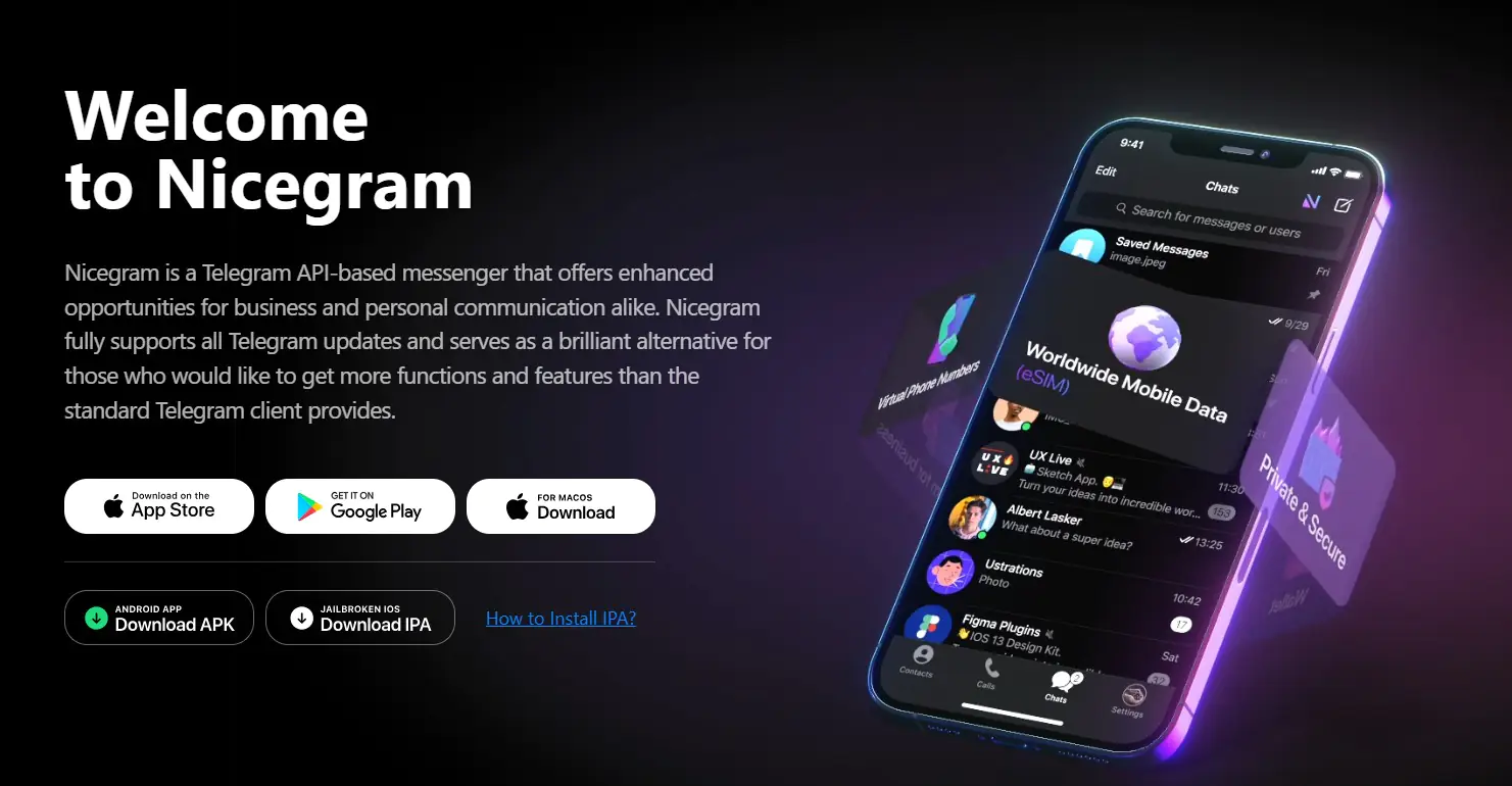 Nicegram app official website