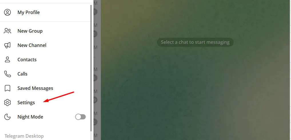 Telegram Desktop settings